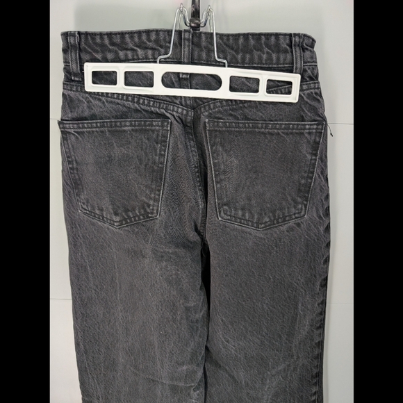 Zara Black Denim Jeans With Frayed Bottom - Picture 5 of 6